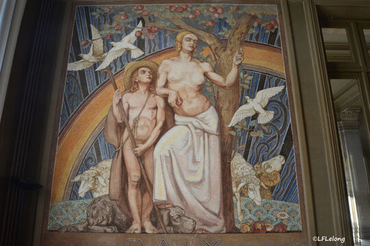 Fresque de l'antichambre de la salle des mariages de hôtel de ville de Cambrai.